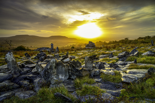 The Burren hills, co Clare, Ireland