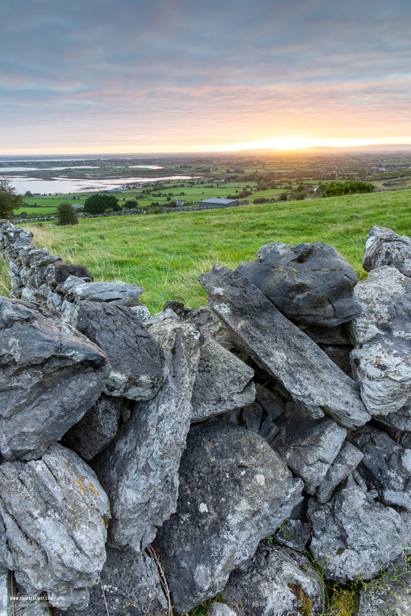 Abbey Hill Burren Clare Ireland - abbey hill,september,summer,sunrise,hills,wall