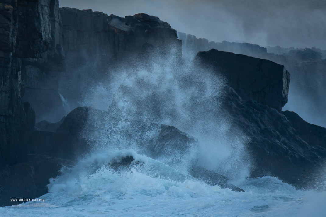 Ballyreane Fanore Wild Atlantic Way Clare Ireland - autumn,ballyreane,cliffs,coast,december,storm,waves