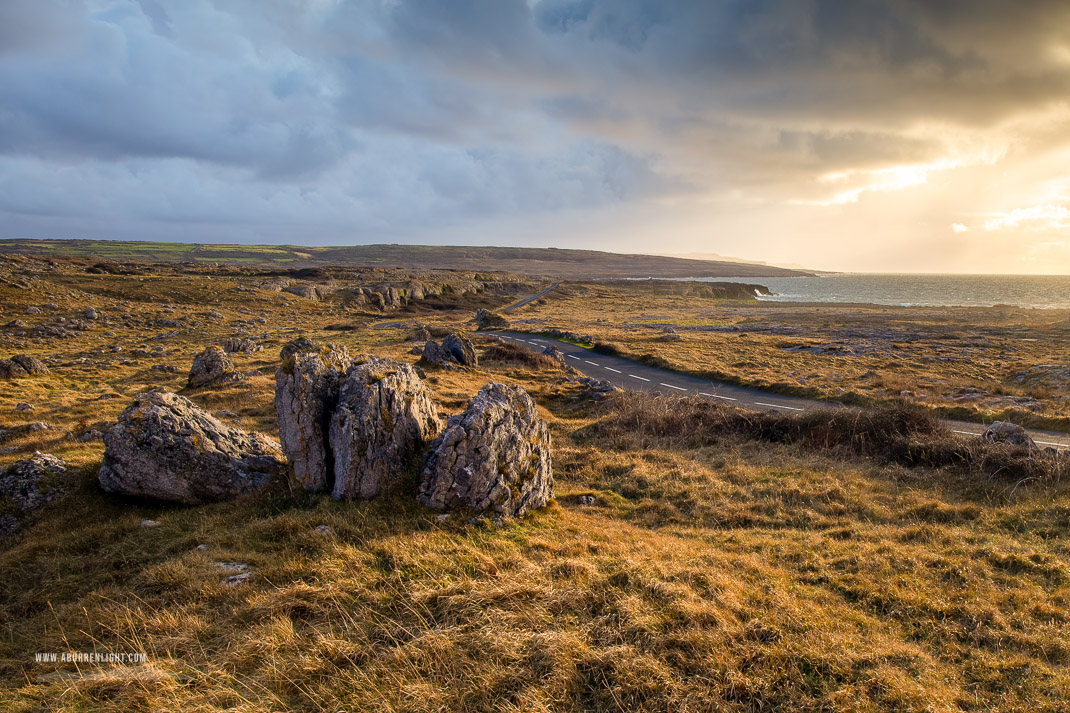 Ballyreane Fanore Wild Atlantic Way Clare Ireland - ballyreane,coast,february,pick-coast,sunset,winter,golden,drama