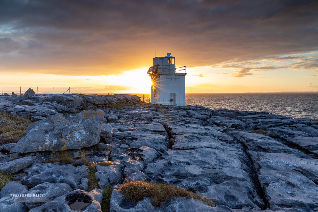 Black Head Fanore Wild Atlantic Way Clare Ireland - april,black head,fanore,lighthouse,spring,sunset,sunstar,portfolio,golden,coast