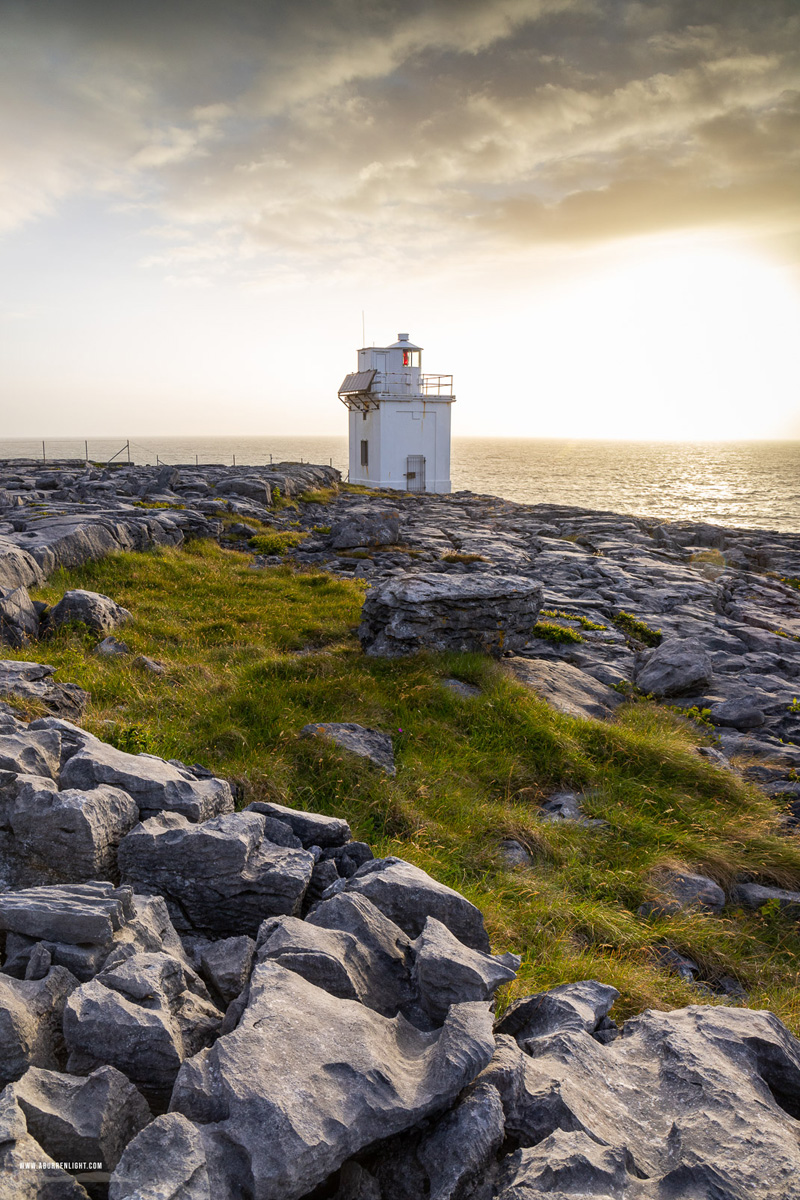Black Head Fanore Wild Atlantic Way Clare Ireland - black head,golden hour,june,lighthouse,spring,sunset,landmark,coast
