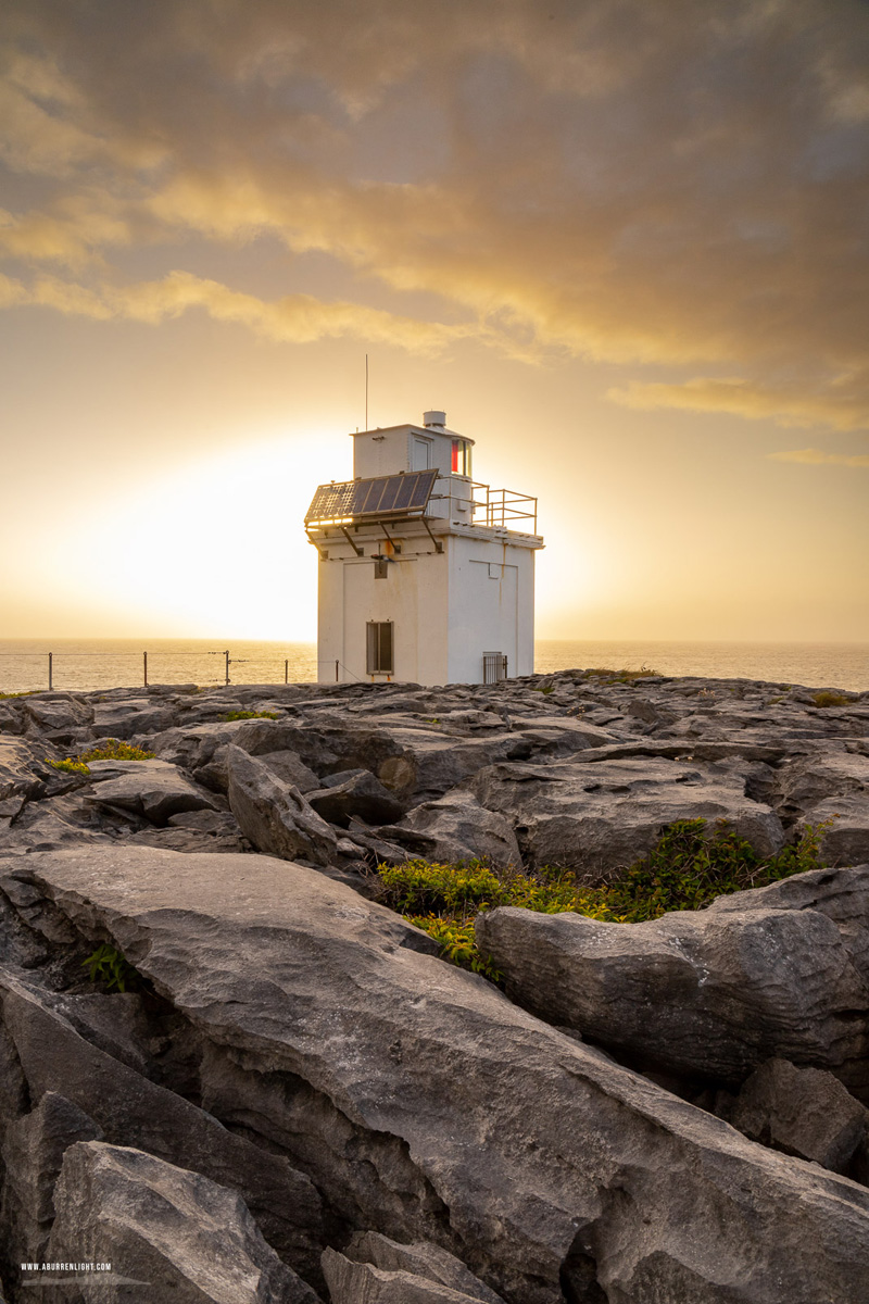 Black Head Fanore Wild Atlantic Way Clare Ireland - black head,golden hour,june,lighthouse,spring,sunset,portfolio,coast,landmark