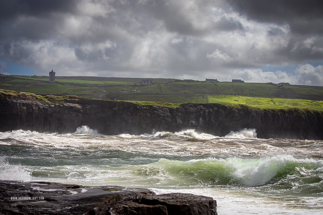 Doolin Wild Atlantic Way Clare Ireland - august,castle,coast,doolin,doonagore,storm,summer,waves,drama
