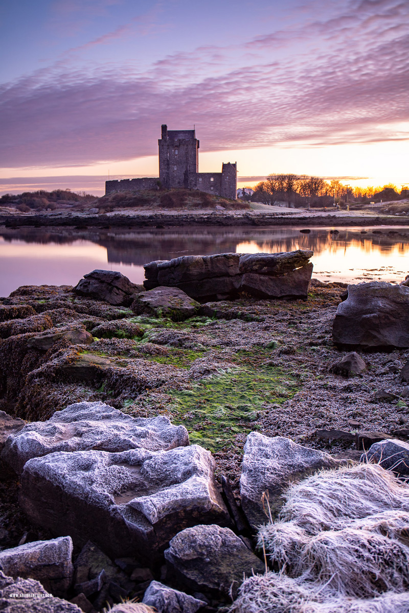Dunguaire Castle Kinvara Clare Ireland - castle,dunguaire,frost,january,kinvara,landmark,long exposure,mauve,twilight,winter,coast