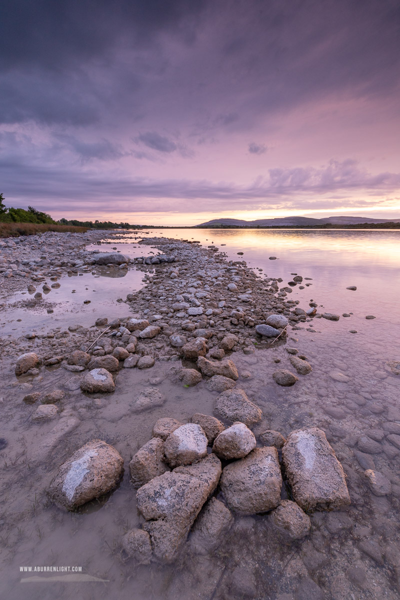 Lough Bunny Clare Ireland - dusk,june,lough bunny,purple,spring,lowland