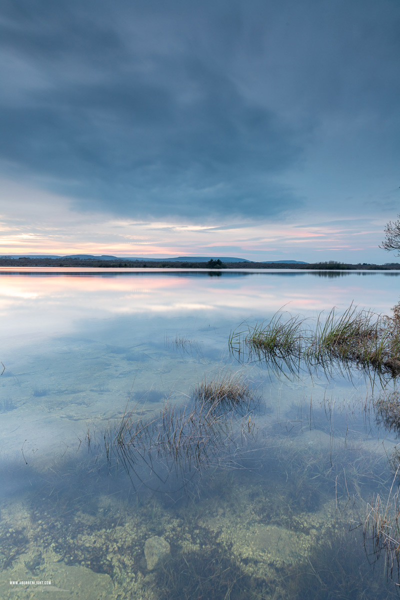 Lough Bunny Clare Ireland - april,dusk,lough bunny,reflections,spring,blue,lowland