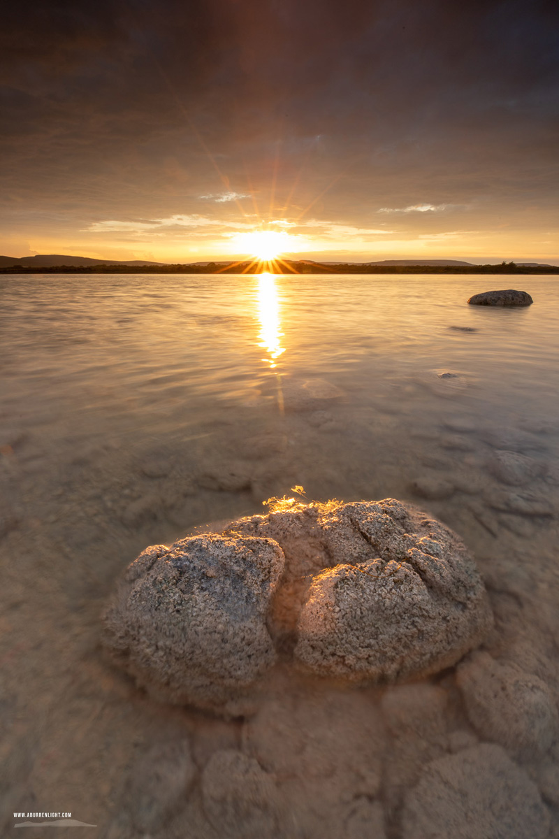Lough Bunny Clare Ireland - golden,june,long exposure,lough bunny,spring,sunset,sunstar,lowland