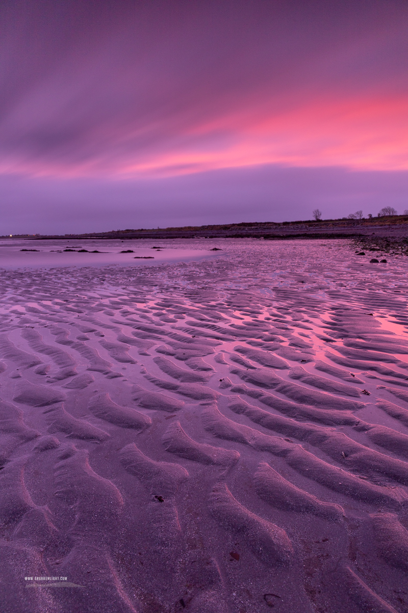 Rosshill Beach Aughinigh Peninsula Kinvara Wild Atlantic Way Clare Ireland - coast,december,long exposure,pink,rosshill,sand ripples,twilight,winter