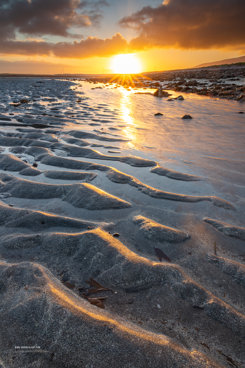 The Aughinish Peninsula Wild Atlantic Way Kinvara Clare Ireland - aughinish,december,golden,sand ripples,sunrise,sunstar,winter,coast,pick-coast,portfolio