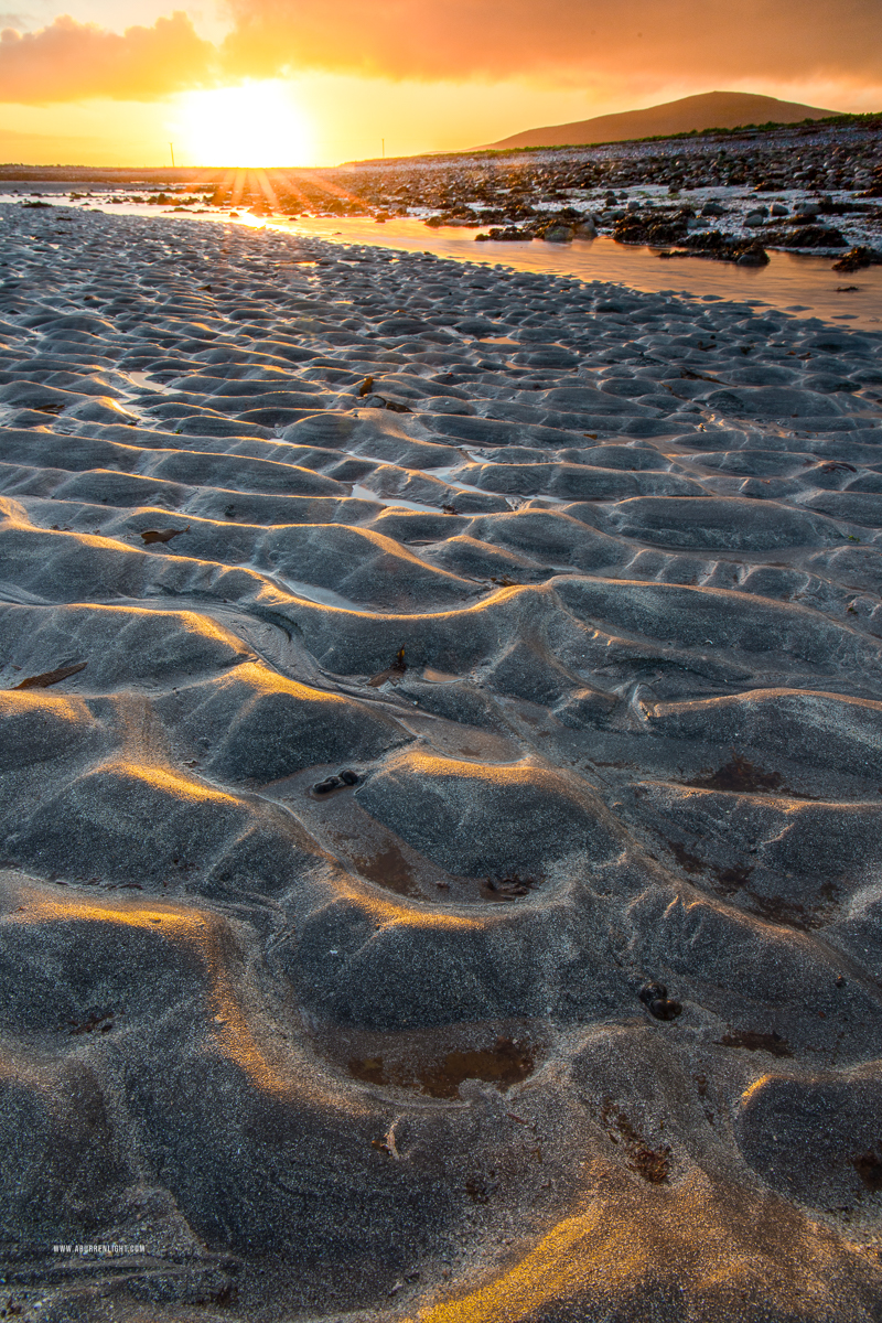 The Aughinish Peninsula Wild Atlantic Way Kinvara Clare Ireland - aughinish,december,golden,sand ripples,sunrise,sunstar,winter,coast