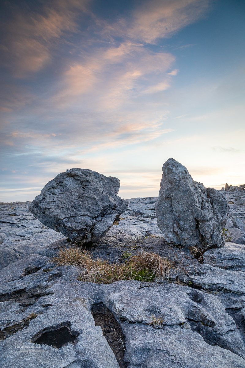 The Burren Clare Ireland - erratic,february,lowlands,sunrise,winter