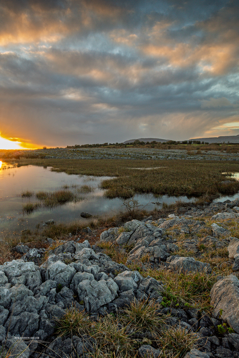 The Burren Clare Ireland - golden,january,lowland,pick-lowland,reflections,sunset,winter,drama