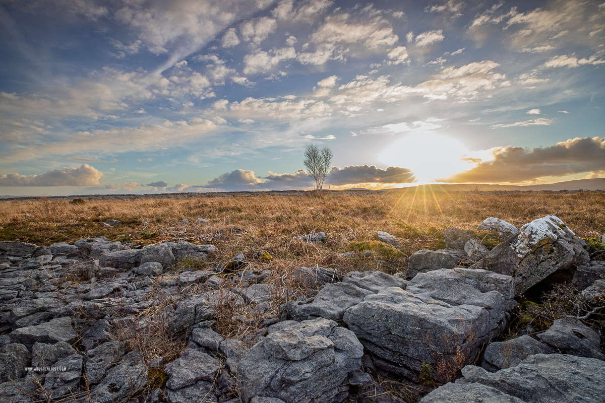 The Burren Clare Ireland - evening,golden,lowlands,march,sunset,sunstar,winter