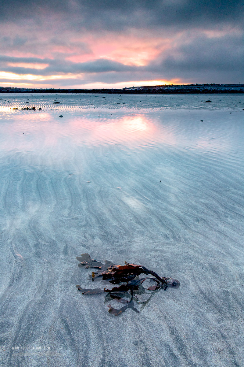The Aughinish peninsula Wild Atlantic Way Kinvara Clare Ireland - aughinish,january,long exposure,pink,sand ripples,sunrise,winter,coast