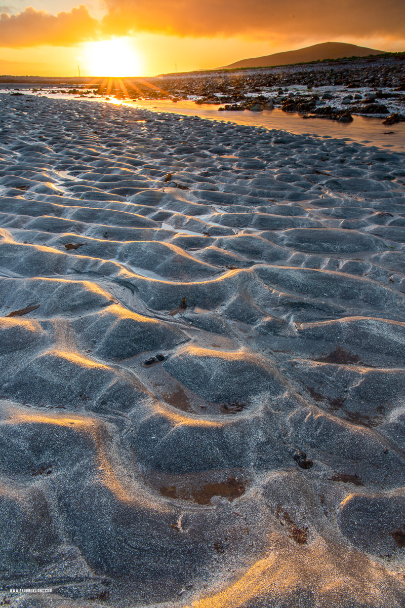 The Aughinish peninsula Wild Atlantic Way Kinvara Clare Ireland - aughinish,december,golden,sand ripples,sunrise,sunstar,winter,portfolio,coast,beach
