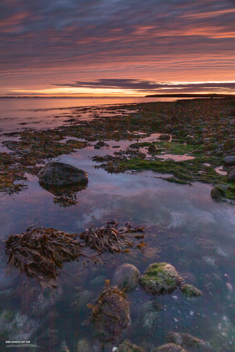 The Flaggy Shore Kinvara Wild Atlantic Way Clare Ireland - autumn,flaggy shore,long exposure,october,orange,twilight,coast