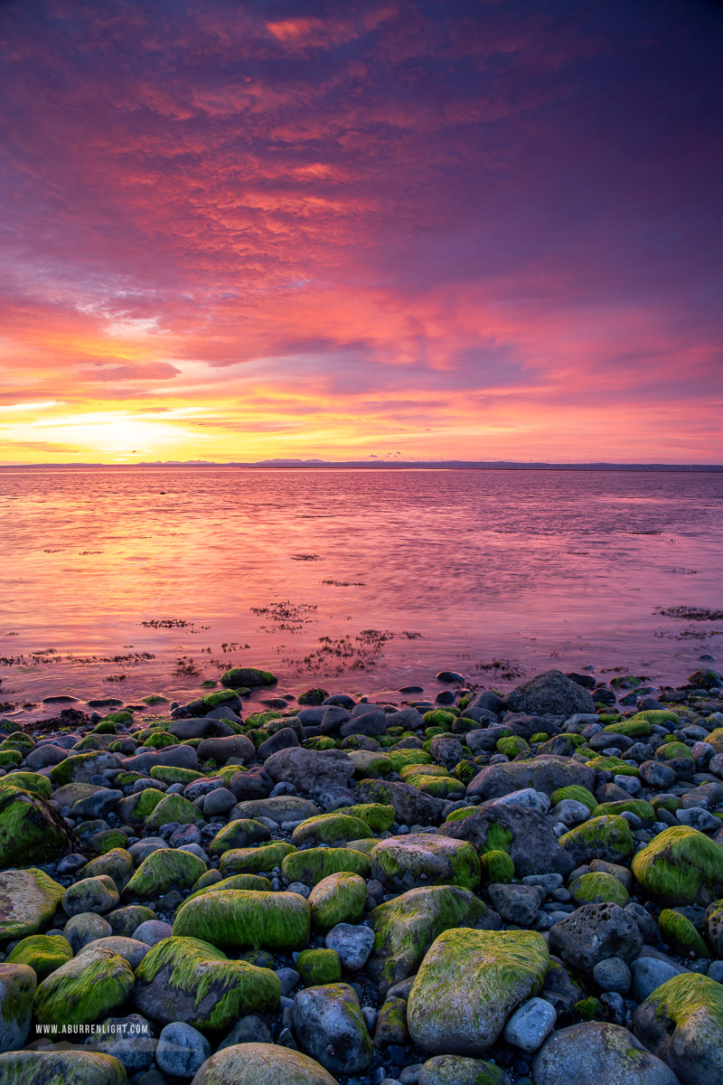 The Flaggy Shore Kinvara Wild Atlantic Way Clare Ireland - afterburn,coast,dusk,flaggy shore,golden,may,orange,red,spring,sunset