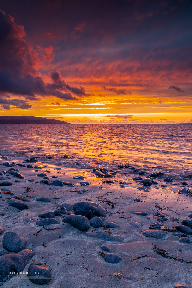 The Flaggy Shore Kinvara Wild Atlantic Way Clare Ireland - flaggy shore,golden,orange,september,summer,sunset,coast
