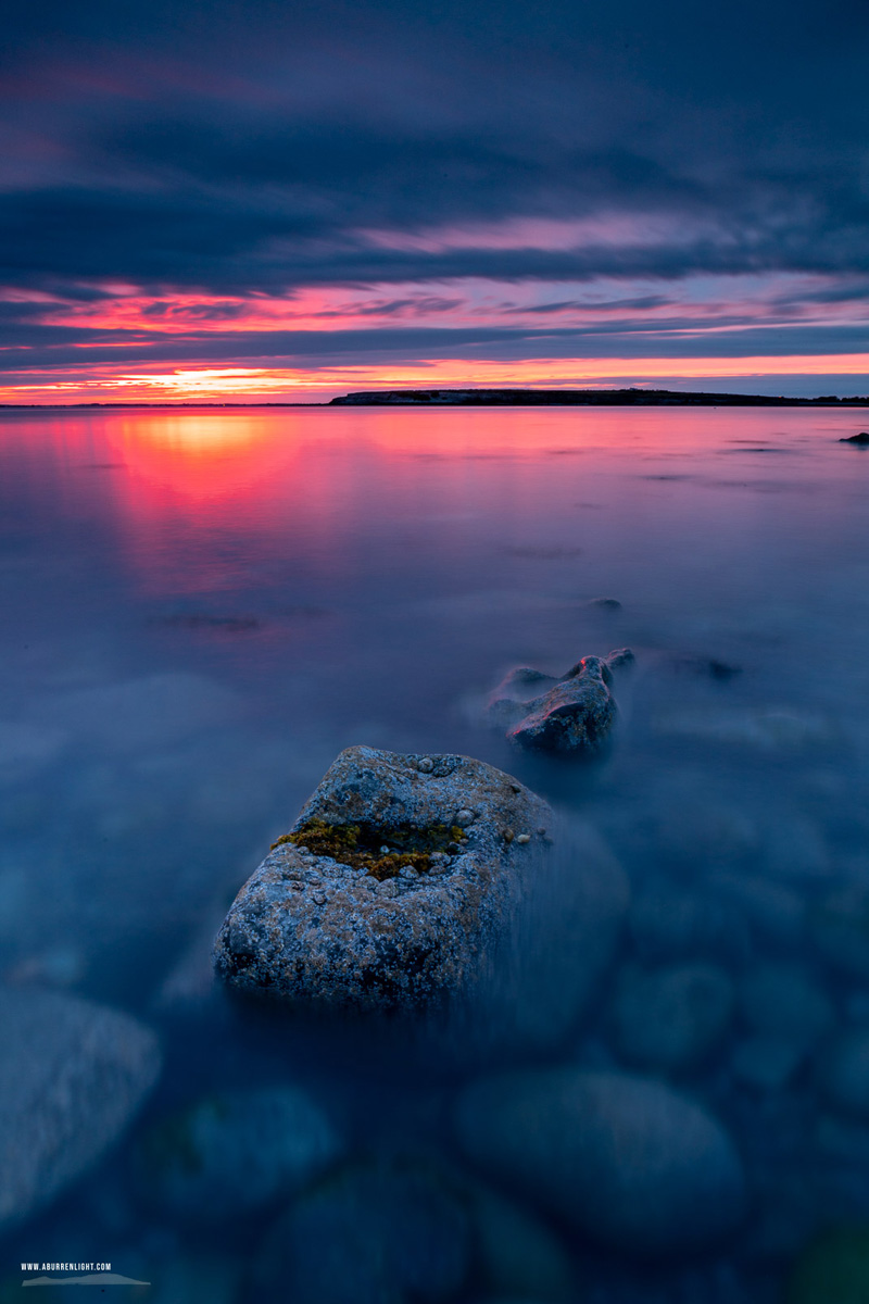 The Flaggy Shore Kinvara Wild Atlantic Way Clare Ireland - flaggy shore,june,long exposure,red,spring,twilight,portfolio,coast,mauve