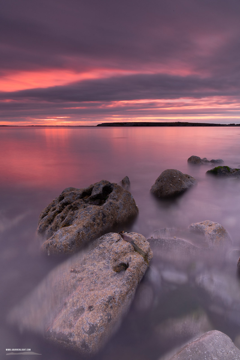 The Flaggy Shore Kinvara Wild Atlantic Way Clare Ireland - flaggy shore,june,long exposure,spring,twilight,coast,pink,magenta