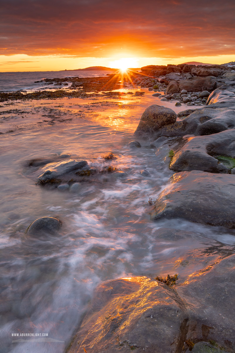 The Rine Peninsula Ballyvaughan Wild Atlantic Way Clare Ireland - august,ballyvaughan,red,rine,summer,sunrise,sunstar,orange,golden,coast