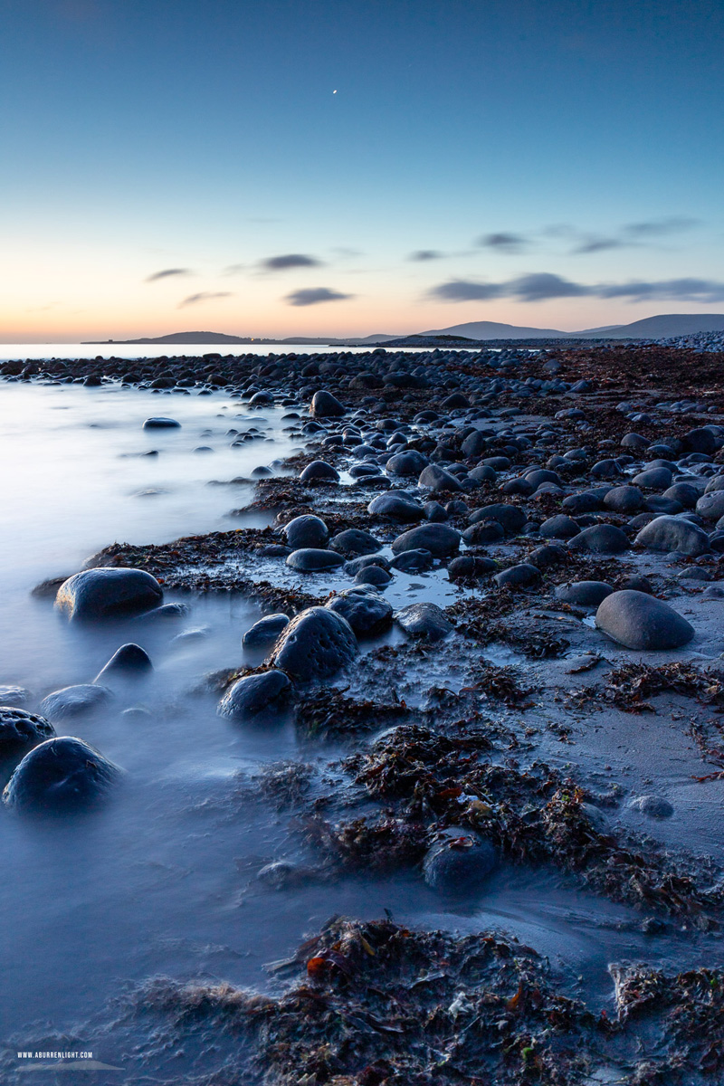 The Rine Peninsula Ballyvaughan Wild Atlantic Way Clare Ireland - ballyvaughan,blue,july,long exposure,moon,rine,summer,twilight,coast