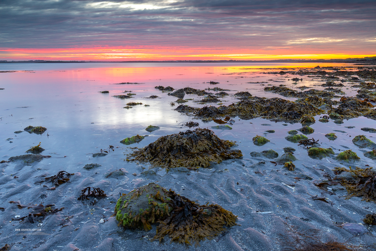 Traught Beach Kinvara Wild Atlantic Way Clare Ireland - beach,blue,coast,june,long exposure,orange,sand ripples,spring,traught,twilight