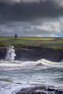 august,castle,coast,doolin,doonagore,storm,summer,waves,drama