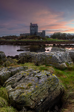 castle,coast,december,dunguaire,landmark,sunrise,winter
