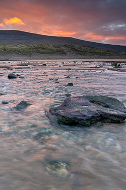 december,fanore,orange,sunrise,winter,coast