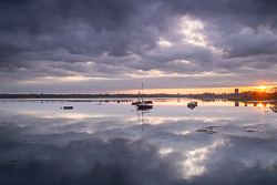 august,boats,coast,dreamy,kinvara,reflections,summer,sunrise