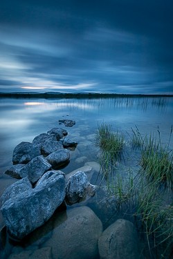 blue,dusk,long exposure,lough bunny,may,reflections,spring,lowland