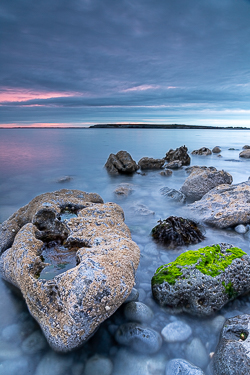 blue,flaggy shore,green algae,june,long exposure,spring,twilight,blue,coast