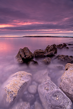 flaggy shore,june,long exposure,pink,spring,twilight,coast,magenta